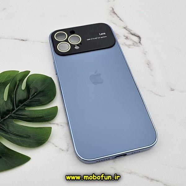 قاب گوشی iPhone 12 Pro Max آیفون مدل PVD اورجینال ضد خش پشت گلس شیشه ای Camera Lens محافظ لنز دار آبی سیرا کد 703